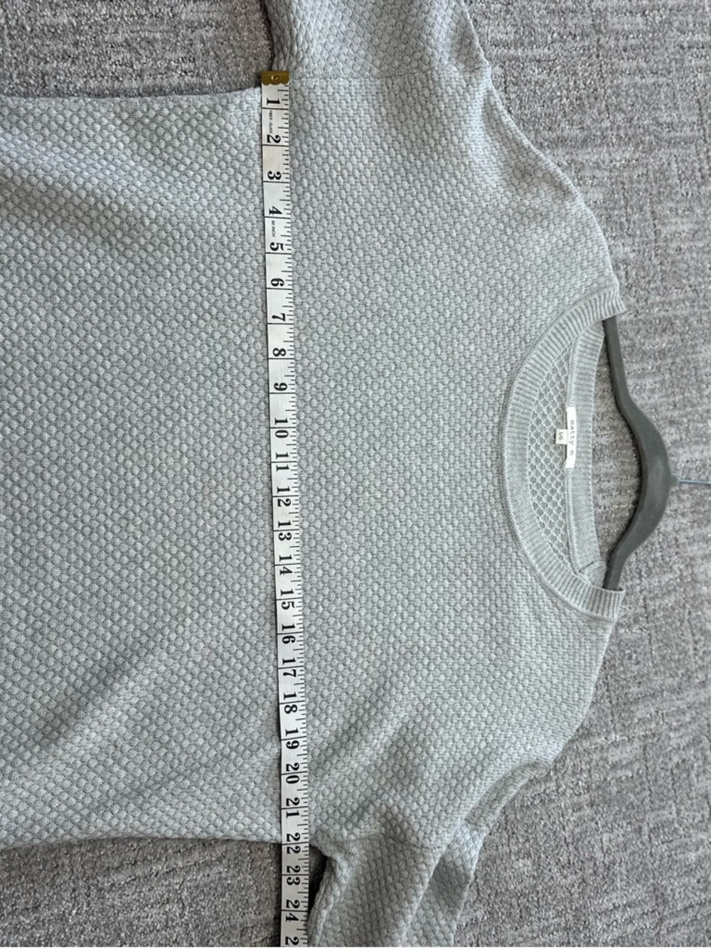 Anthropologie Matty M Gray Textured Knit Sweater Women’s Crew Neck - Picture 8 of 11
